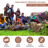 NNECW 102cm Firewood Rack with  for Indoor & Outdoor Use