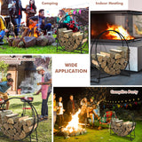 NNECW 102cm Firewood Rack with  for Indoor & Outdoor Use