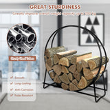 NNECW 102cm Firewood Rack with  for Indoor & Outdoor Use
