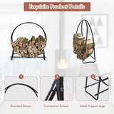 NNECW 102cm Firewood Rack with  for Indoor & Outdoor Use