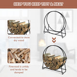 NNECW 102cm Firewood Rack with  for Indoor & Outdoor Use