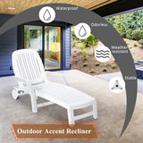 NNECW Outdoor Chaise Lounge Chair with Storage Box-2 pieces