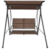 NNECW 2 Seat Outdoor Porch Swing with Spring Hook and Soft Cushions