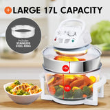 NNEDPE 17L Oven Broiler Cooker Turbo Convection(White