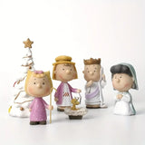 NNEOBA Christmas Nativity Set: Resin Craft Peanuts Characters for Holiday Decoration
