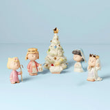 NNEOBA Christmas Nativity Set: Resin Craft Peanuts Characters for Holiday Decoration