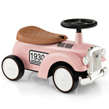 NNECW Kids Sit to Stand Vehicle with Working Steering Wheel for Boys &amp; Girls -Pink