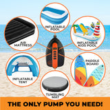 NNEDPE Portable Electric Air Pump 12V for Inflatable Paddle Boards