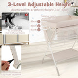 NNECW Portable Folding Baby Changing Table for Infant Newborn Nursery-Beige