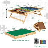 NNECW 1000 Pieces Adjustable Portable Puzzle Table with Anti-slip Felt for Teens & Adults