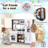 NNECW Pretend Play Kitchen Toy with Realistic Sounds and Lights