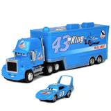 NNEOBA Disney Pixar Car 3 Lightning McQueen Jackson Storm+Mack Uncle Truck Toys Set Metal Alloy Car Model Toy Kids Gift