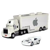 NNEOBA Disney Pixar Car 3 Lightning McQueen Jackson Storm+Mack Uncle Truck Toys Set Metal Alloy Car Model Toy Kids Gift