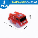 NNEOBA Magical Tracks Luminous Racing Track Car With Colored Lights DIY Plastic Glowing In The Dark Creative Toys For Kids