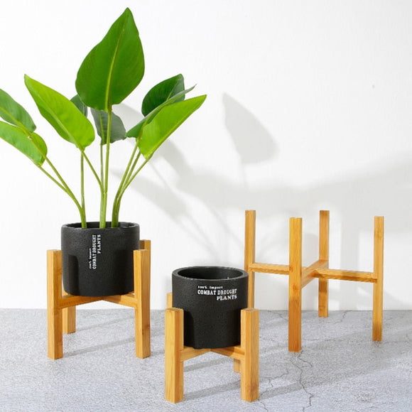 NNEOBA Four-legged Wood Flower Pot Holder Plant and Succulent Flower Pot Base Display Stand Home Garden Patio Decoration Shelf Furnitu