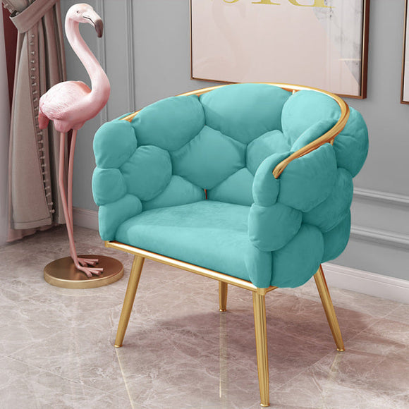 NNEOBA fluffy Single sofa creative design velvet armchair(Lake Blue)
