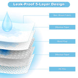 NNECW Pet Pee pads with 5-Layer Design of 4 Sizes-Size 4