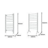 NNEDPE Heated Towel Rack Electric Rails Warmer 160 Watt- Silver