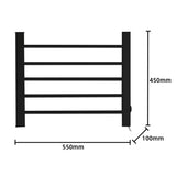NNEDPE Heated Electric Towel Bathroom Rack EV-90- Black