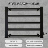 NNEDPE Heated Electric Towel Bathroom Rack EV-90- Black