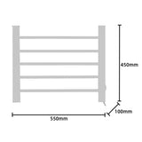 NNEDPE Heated Towel Rack Electric Bathroom Towel Rails EV-90- Silver
