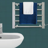 NNEDPE Heated Towel Rack Electric Bathroom Towel Rails EV-90- Silver