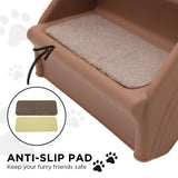 NNEDPE 50cm Foldable Step Ladder Stairs - Brown