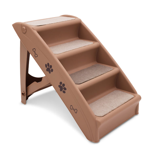 NNEDPE 50cm Foldable Step Ladder Stairs - Brown