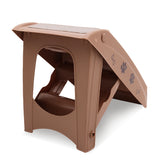 NNEDPE 50cm Foldable Step Ladder Stairs - Brown