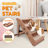 NNEDPE 50cm Foldable Step Ladder Stairs - Brown
