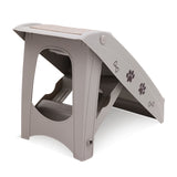 NNEDPE Foldable Pet Stairs in Grey - 50cm Dog Ladder Cat Ramp