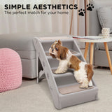 NNEDPE Foldable Pet Stairs in Grey - 50cm Dog Ladder Cat Ramp