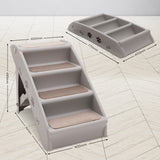 NNEDPE Foldable Pet Stairs in Grey - 50cm Dog Ladder Cat Ramp