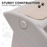 NNEDPE Foldable Pet Stairs in Grey - 50cm Dog Ladder Cat Ramp