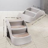 NNEDPE 38cm Foldable Pet Stairs Ramp - Grey