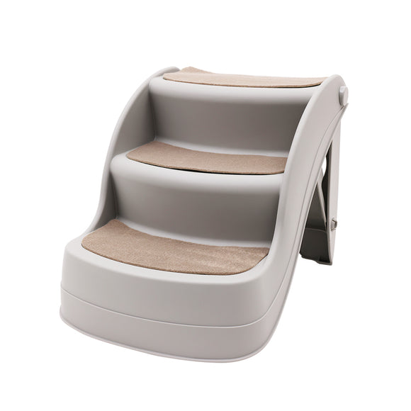 NNEDPE 38cm Foldable Pet Stairs Ramp - Grey