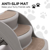NNEDPE 38cm Foldable Pet Stairs Ramp - Grey