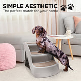 NNEDPE 38cm Foldable Pet Stairs Ramp - Grey
