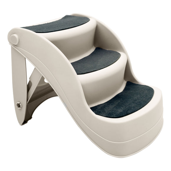 NNEDPE 38cm Foldable Pet Stairs Ramp - White