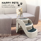 NNEDPE 38cm Foldable Pet Stairs Ramp - White