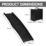 NNEDPE 152cm Portable Dog Pet Ramp - Black