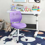 NNECW Adjustable Mid Back Children Study Chair with Adjustable Height for Office-Purple