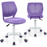 NNECW Adjustable Mid Back Children Study Chair with Adjustable Height for Office-Purple