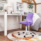 NNECW Adjustable Mid Back Children Study Chair with Adjustable Height for Office-Purple
