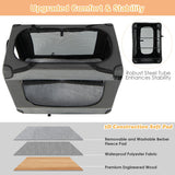 NNECW Large Foldable Cat Racing Cage with Shoulder Strap & Removable Cushion-L