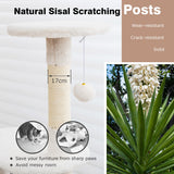 NNECW 2-in-1 Cat Tree with Litter Box Enclosure &amp;amp; Sisal Scratching Posts-Brown