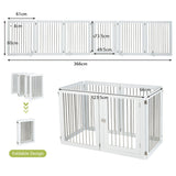 NNECW Freestanding 6-Panel Dog Gate with Stainless Steel for Pet