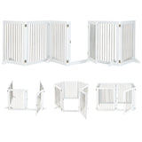 NNECW Freestanding 6-Panel Dog Gate with Stainless Steel for Pet