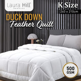 NNEDPE 500GSM Duck Down Feather Quilt Duvet Doona - King