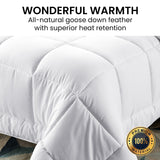 NNEDPE 500GSM Goose Down Feather Comforter Doona - Queen